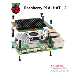 OFFICIAL Raspberry Pi AI HAT 2 Hailo-10H (40-TOPS) On-board 8GB RAM for Raspberry Pi 5